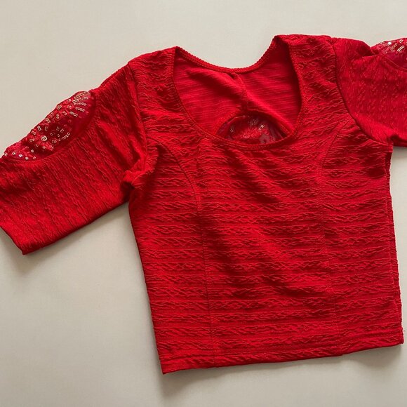 TELESTAR WITH ORGANZA Stretchable Blouse - Picture 8 of 9